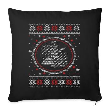 Ugly Tiler Motif Christmas Eve - Sofa pillowcase 17,3'' x 17,3'' (45 x 45 cm) - black - Front