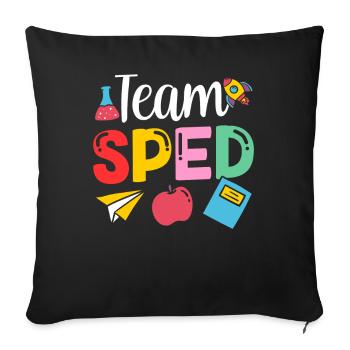 Équipe Éducation de l’enfance en difficulté Profession Enseignante en éducation de l’enfance en difficulté - Housse de coussin décorative 45 x 45 cm - noir - Devant