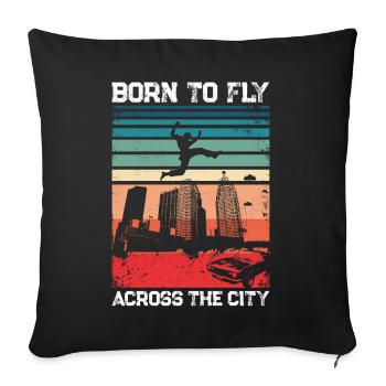 Parkour Free Running Traceur - Housse de coussin décorative 45 x 45 cm - noir - Devant