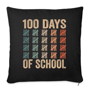 100 jours d’école Dictons Drôle d’équipe Douce - Housse de coussin décorative 45 x 45 cm - noir - Devant