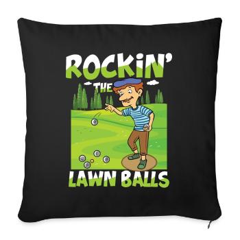Petanque Petanque Geschenke für einen Petanque - Sofakissenbezug 45 x 45 cm - Schwarz - Vorne