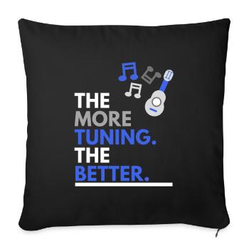 the more tuning, the better - Sofa pillowcase 17,3'' x 17,3'' (45 x 45 cm) - black - Front