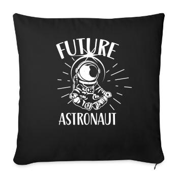 Futur astronaute Astronomie Fusée Espace - Housse de coussin décorative 45 x 45 cm - noir - Devant