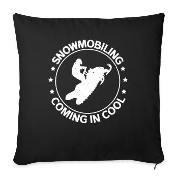 Snowmobile Snowmobiler Snowmobile Gift - Sofa pillowcase 17,3'' x 17,3'' (45 x 45 cm) - black - Front