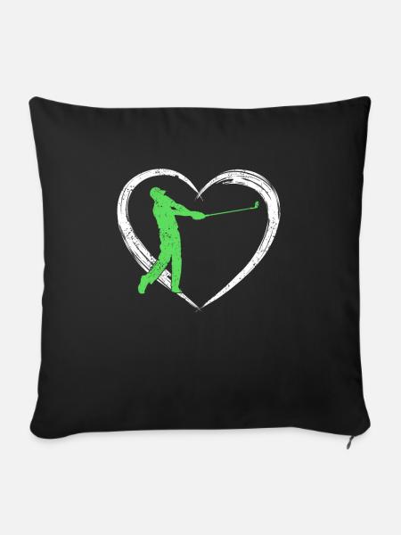 Golf love - Sofakissenbezug 45 x 45 cm - Schwarz