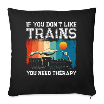 Conducteur de train à vapeur Trainspotting - Housse de coussin décorative 45 x 45 cm - noir - Devant