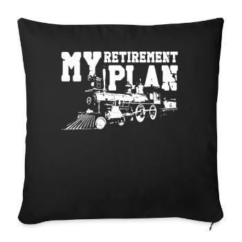 Conducteur de train à vapeur Trainspotting - Housse de coussin décorative 45 x 45 cm - noir - Devant