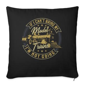 Conducteur de train à vapeur Trainspotting - Housse de coussin décorative 45 x 45 cm - noir - Devant