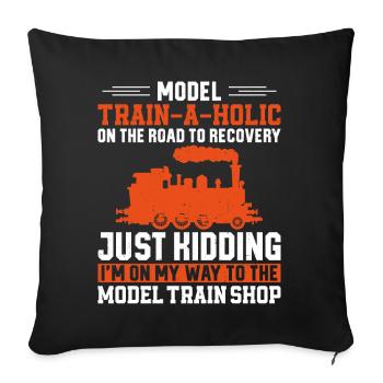 Conducteur de train à vapeur Trainspotting - Housse de coussin décorative 45 x 45 cm - noir - Devant