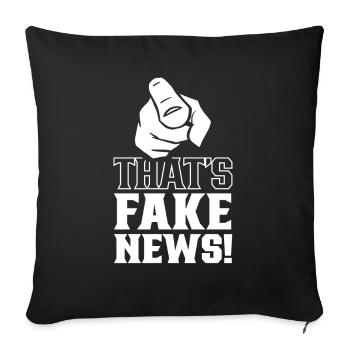 Ce sont de fausses nouvelles Loi sur la presse Liberté de la presse - Housse de coussin décorative 45 x 45 cm - noir - Devant