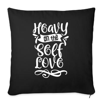 Self Love Self Love Positive Self-Love Sweet - Sofa pillowcase 17,3'' x 17,3'' (45 x 45 cm) - black - Front