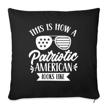 Voici à quoi ressemble un patriote américain des États-Unis - Housse de coussin décorative 45 x 45 cm - noir - Devant