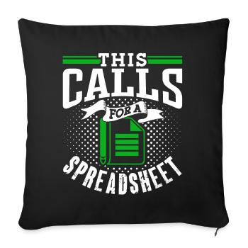 Dies Erfordert Ein Spreadsheet Buchhalter Tabelle - Sofakissenbezug 45 x 45 cm - Schwarz - Vorne