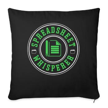 Spreadsheet colleague Table Work Accountant - Sofa pillowcase 17,3'' x 17,3'' (45 x 45 cm) - black - Front