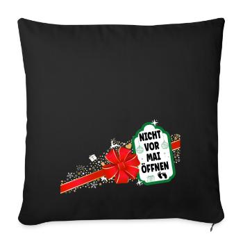 Weihnachten Schwangerschaft Verkünden Mai Baby - Sofakissenbezug 45 x 45 cm - Schwarz - Vorne