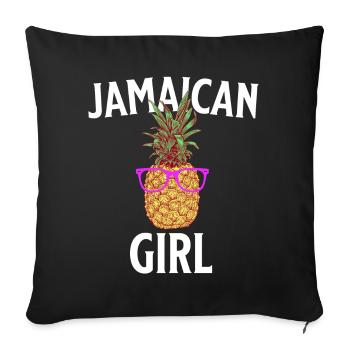 Jamaican Girl Jamaica - Sofakissenbezug 45 x 45 cm - Schwarz - Vorne