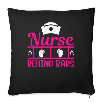 Nurse Behind Bars Krankenpfleger Im Strafvollzug - Sofakissenbezug 45 x 45 cm - Schwarz - Vorne