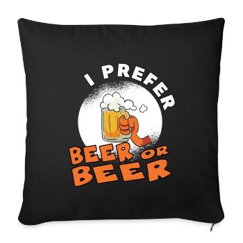 I Prefer Beer or Beer Halloween Trick or Tread - Sofa pillowcase 17,3'' x 17,3'' (45 x 45 cm) - black - Front