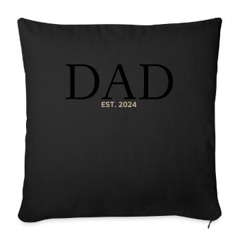 Dad 2024 Expectant Dad Father's Day Daddy - Sofa pillowcase 17,3'' x 17,3'' (45 x 45 cm) - black - Front