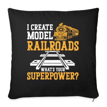 Steam Train Driver Trainspotting - Sofakissenbezug 45 x 45 cm - Schwarz - Vorne