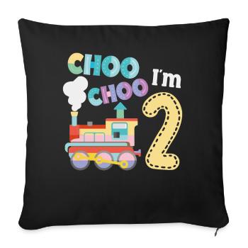 Conducteur de train à vapeur Trainspotting - Housse de coussin décorative 45 x 45 cm - noir - Devant