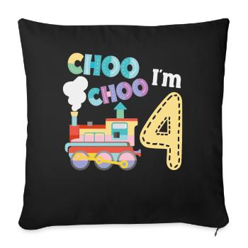 Conducteur de train à vapeur Trainspotting - Housse de coussin décorative 45 x 45 cm - noir - Devant