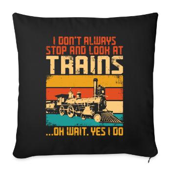 Conducteur de train à vapeur Trainspotting - Housse de coussin décorative 45 x 45 cm - noir - Devant