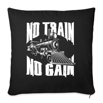 Conducteur de train à vapeur Trainspotting - Housse de coussin décorative 45 x 45 cm - noir - Devant