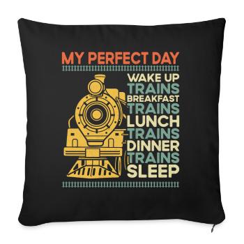 Conducteur de train à vapeur Trainspotting - Housse de coussin décorative 45 x 45 cm - noir - Devant
