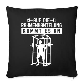 Bodybuilder Strongman Gym Bodybuilding - Sofakissenbezug 45 x 45 cm - Schwarz - Vorne