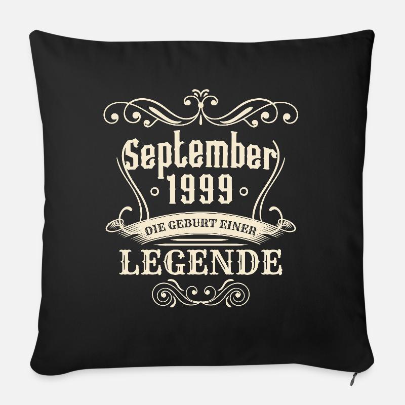 September 1999 - Die Geburt einer Legende - Sofakissenbezug 45 x 45 cm - Schwarz
