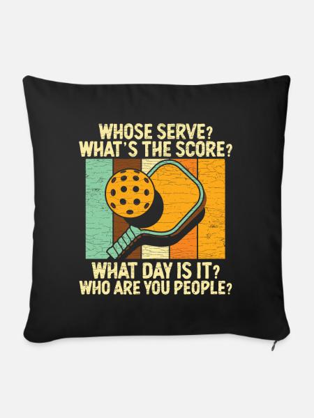 Paddleball Geschenkidee Pickleball - Sofakissenbezug 45 x 45 cm - Schwarz