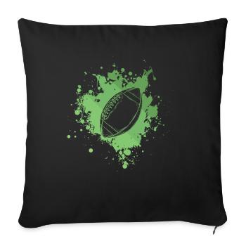 Football Américain Sport Amérique États-Unis - Housse de coussin décorative 45 x 45 cm - noir - Devant