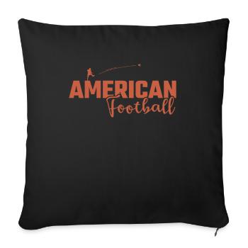 American Football USA Kick Sport USA - Sofa pillowcase 17,3'' x 17,3'' (45 x 45 cm) - black - Front