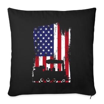 Conducteur de train à vapeur Trainspotting - Housse de coussin décorative 45 x 45 cm - noir - Devant