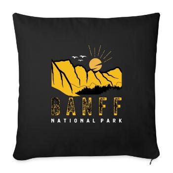 Banff Alberta National Park Camping Nature Canada Gr - Sofa pillowcase 17,3'' x 17,3'' (45 x 45 cm) - black - Front