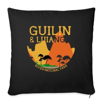 Guilin Lijiang River National Park China Li River - Sofakissenbezug 45 x 45 cm - Schwarz - Vorne