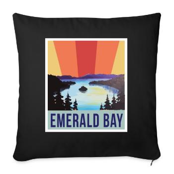Emerald Bay Nevada Camping California State Park L - Sofa pillowcase 17,3'' x 17,3'' (45 x 45 cm) - black - Front
