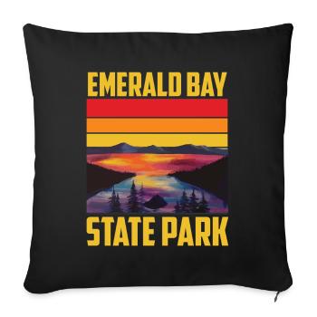 Lake Tahoe Emerald Bay Nevada California Staatspa - Sofa pillowcase 17,3'' x 17,3'' (45 x 45 cm) - black - Front