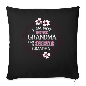 Urgroßmutter Oma Uroma Urgroßeltern Großmutter - Sofakissenbezug 45 x 45 cm - Schwarz - Vorne