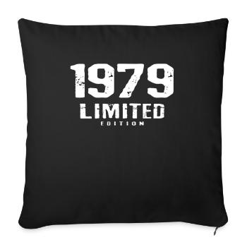 43ème anniversaire Edition Limitée 1979 43 ans - Housse de coussin décorative 45 x 45 cm - noir - Devant