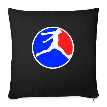 Parkour Logo - Sofa pillowcase 17,3'' x 17,3'' (45 x 45 cm) - black - Front