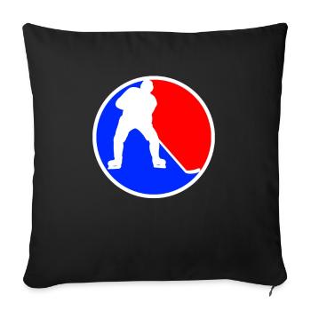 Eishockey Logo - Sofakissenbezug 45 x 45 cm - Schwarz - Vorne