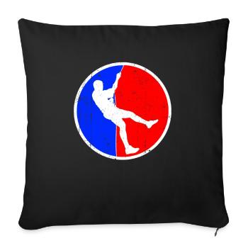 Klettern Logo - Sofakissenbezug 45 x 45 cm - Schwarz - Vorne