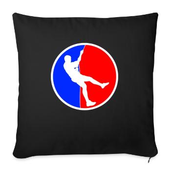 Klettern Logo - Sofakissenbezug 45 x 45 cm - Schwarz - Vorne