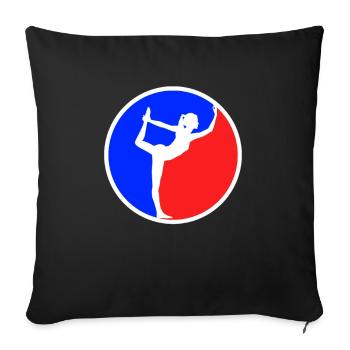 Yoga Logo - Sofa pillowcase 17,3'' x 17,3'' (45 x 45 cm) - black - Front