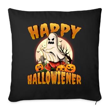 Happy Hello Viennese Ghost Costume Funny Viennese - Housse de coussin décorative 45 x 45 cm - noir - Devant