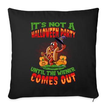 Not A Halloween Party Until The Viennese Comes Out - Sofa pillowcase 17,3'' x 17,3'' (45 x 45 cm) - black - Front
