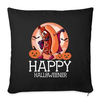 Joyeux Halloweener Dracula Costume Drôle Viennois - Housse de coussin décorative 45 x 45 cm - noir - Devant