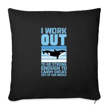Biologie marine - Housse de coussin décorative 45 x 45 cm - noir - Devant